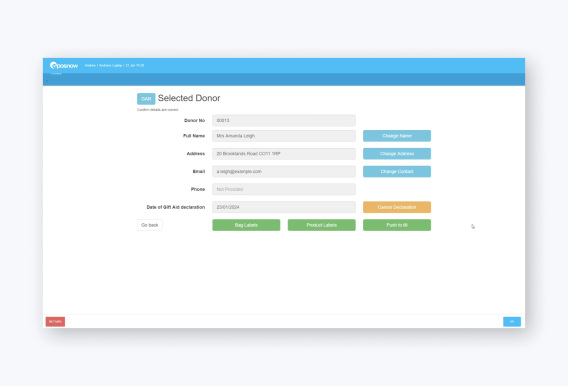 Gift Aid Recorder Add