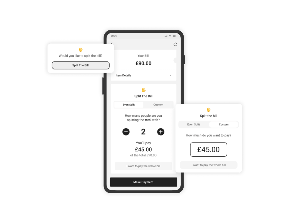 Pay at Table Hero Pound